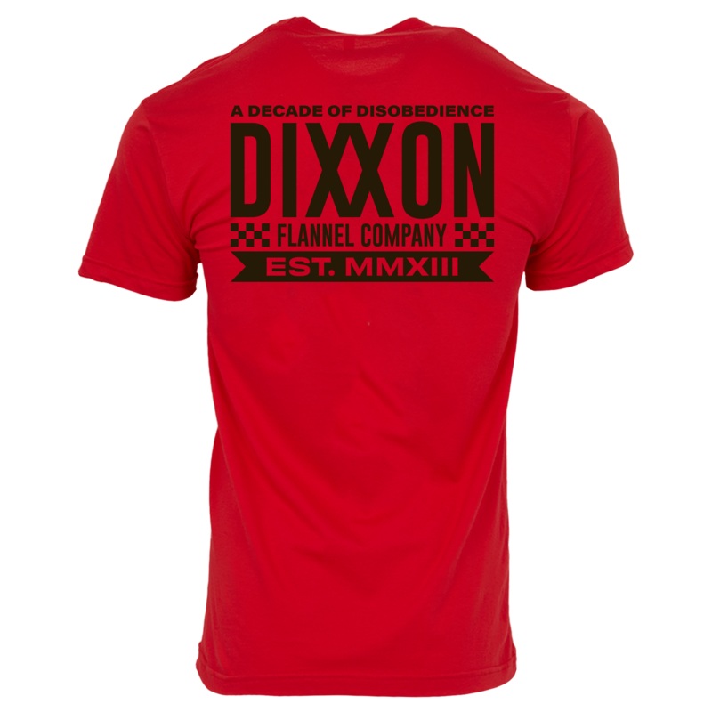 Black Decade of Disobedience T-Shirt – Red
