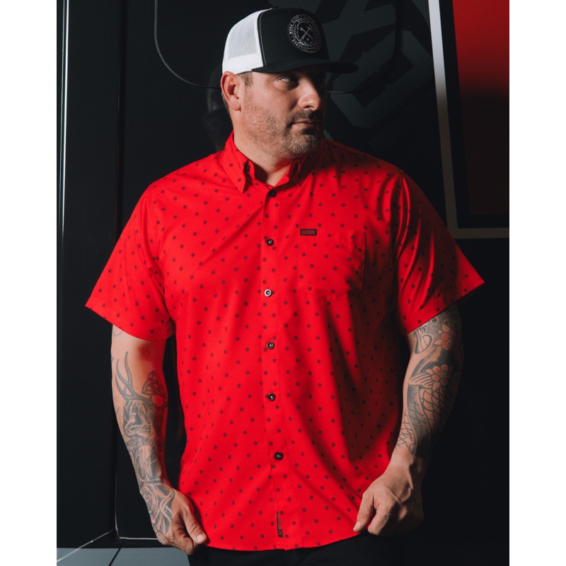 Black Polkacide Party Shirt – Red