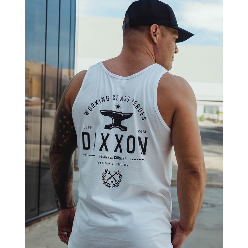 Black Tradition Badge Tank – White