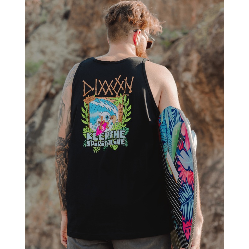 Keepin’ The Surf Spirit Alive Eye Tank – Black