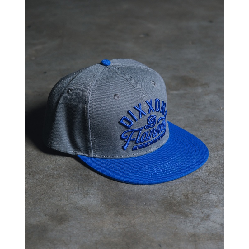 Royal Blue Pastime Flat Bill Snapback – Gray