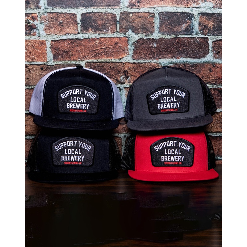 Support Your Local Brewery Flat Bill Trucker Snapback