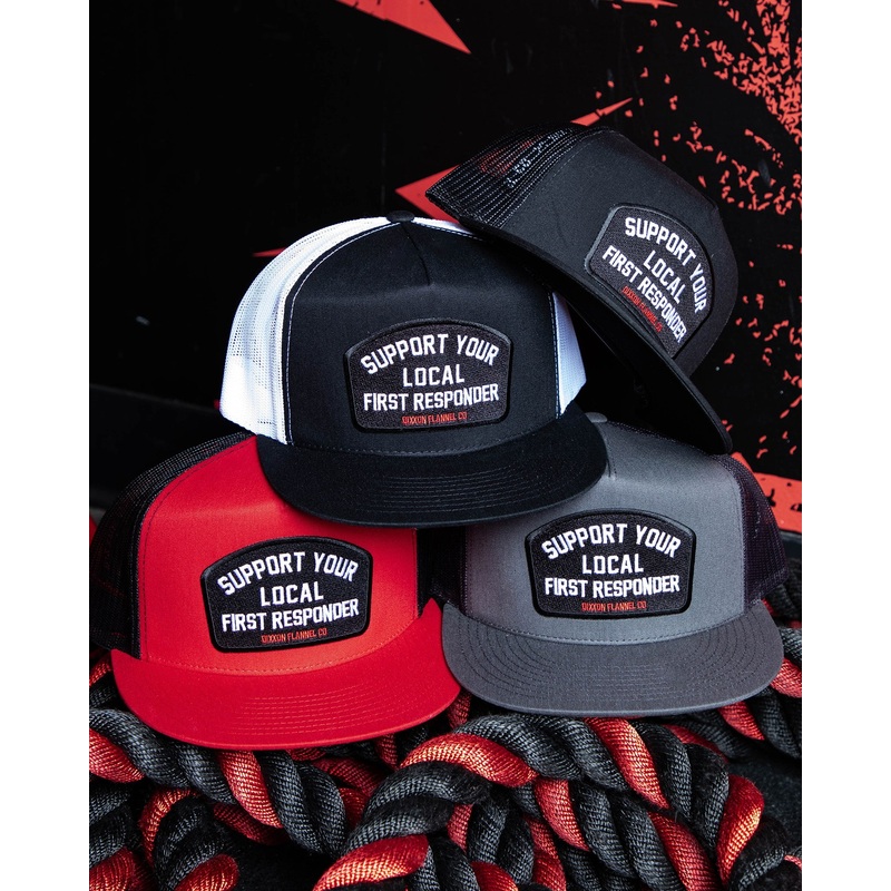 Support Your Local First Responder Flat Bill Trucker Snapback