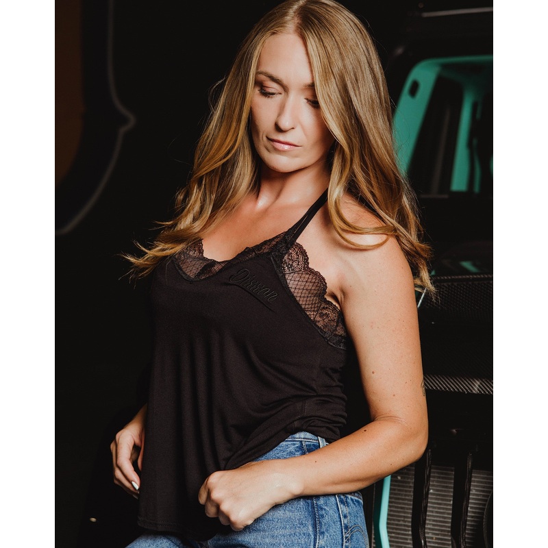 Women’s Lace Cami Halter – Black