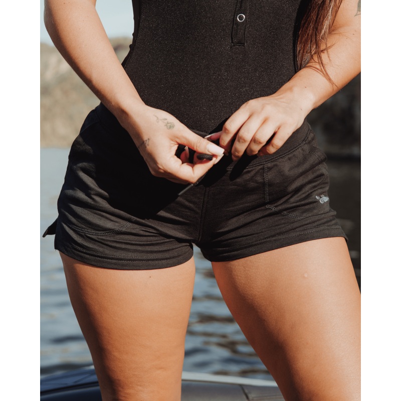 Women’s Terry Shorts – Black