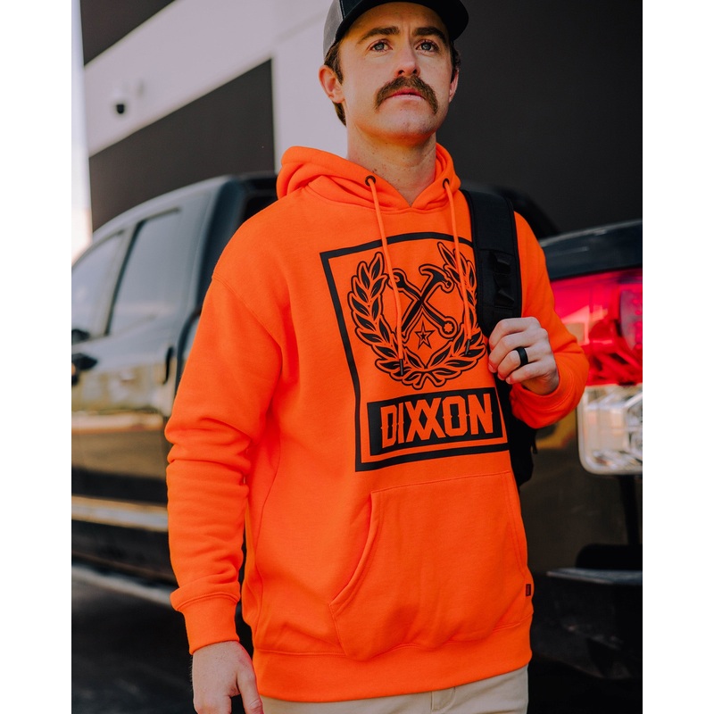 Black Box Crest Pullover Hoodie – Safety Orange