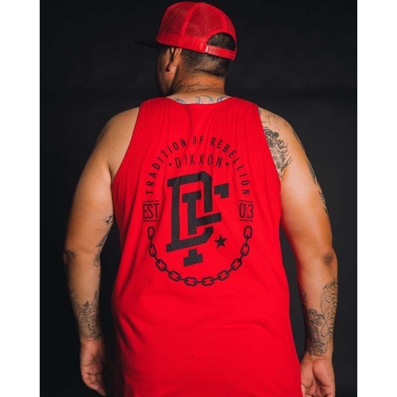 Black Disobedience Tank – Red