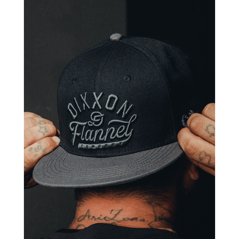 Charcoal Pastime Flat Bill Snapback – Black
