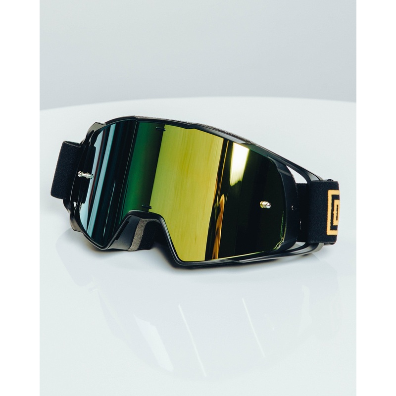 Contender MX Goggles – Black & Gold / REVO Gold Lens