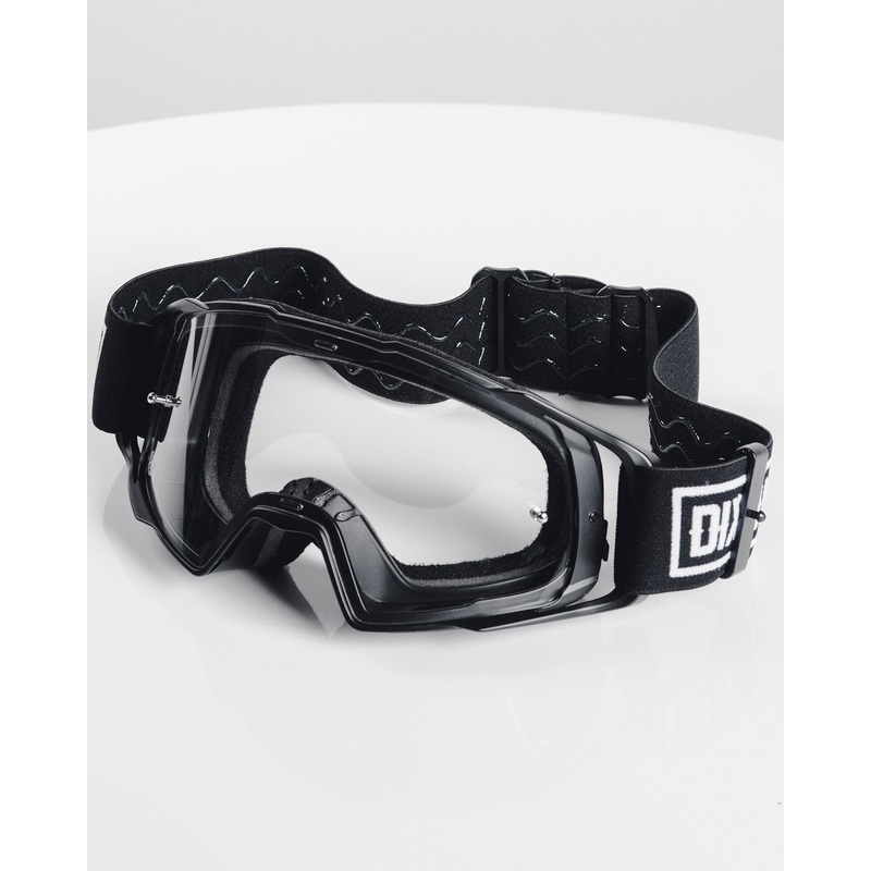 Contender MX Goggles – Black & White / Clear Lens