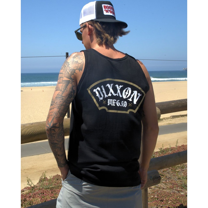 Gold/White Salty Patch Tank – Black