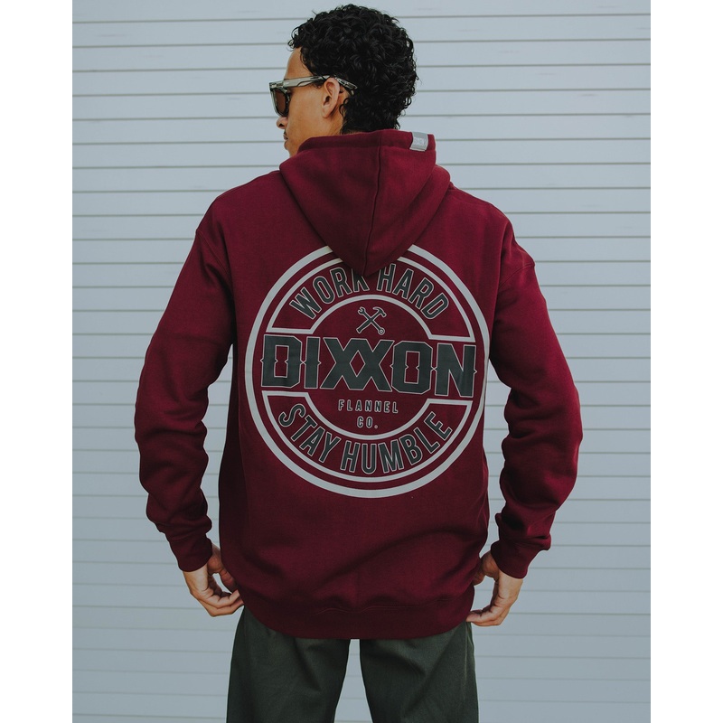 Gray & Black Corpo Zip Up – Maroon