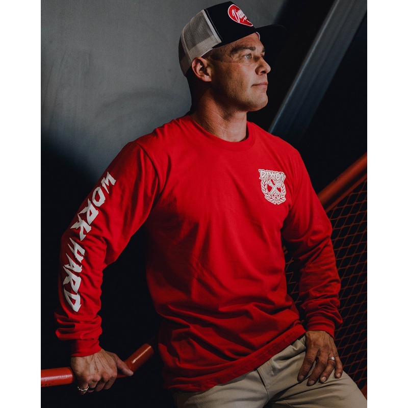 Party Crest Long Sleeve T-Shirt – Red