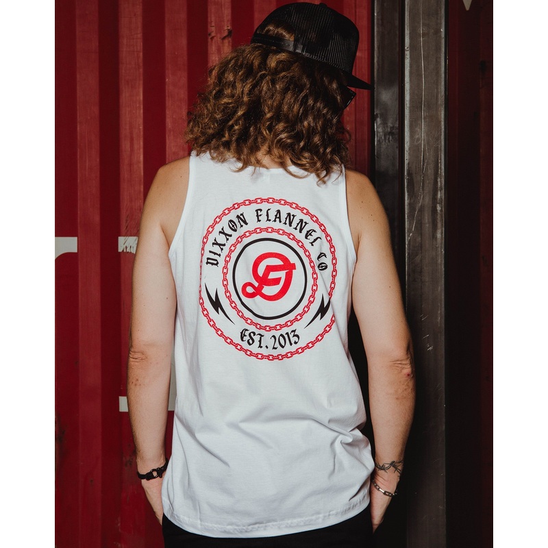 Red/Black Linked Tank – White