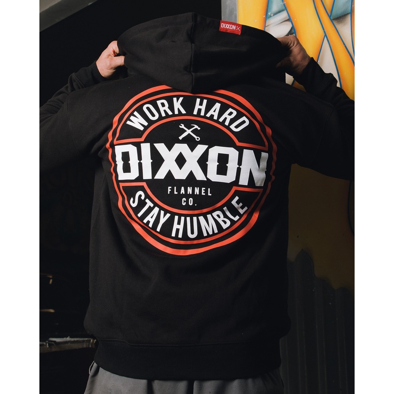 Red Corpo Zip Up Hoodie – Black