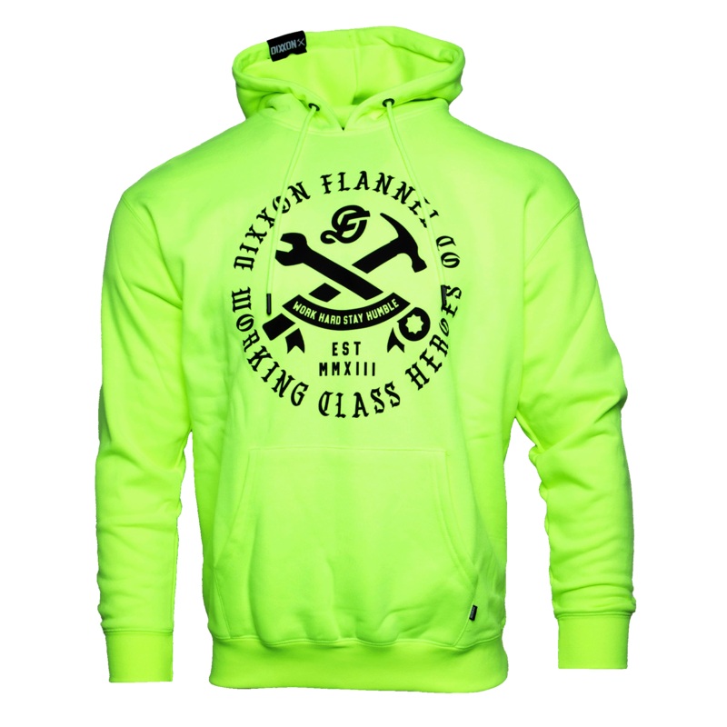 Working Class Heroes Hi-Vis Pullover Hoodie – Yellow