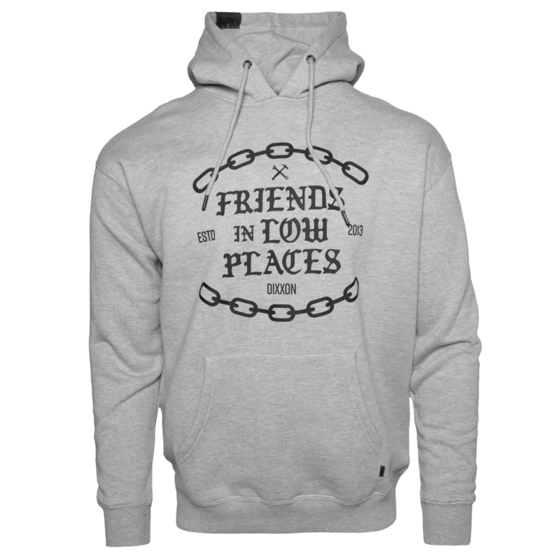 Black – Friends in Low Places Pullover Hoodie – Heather Gray