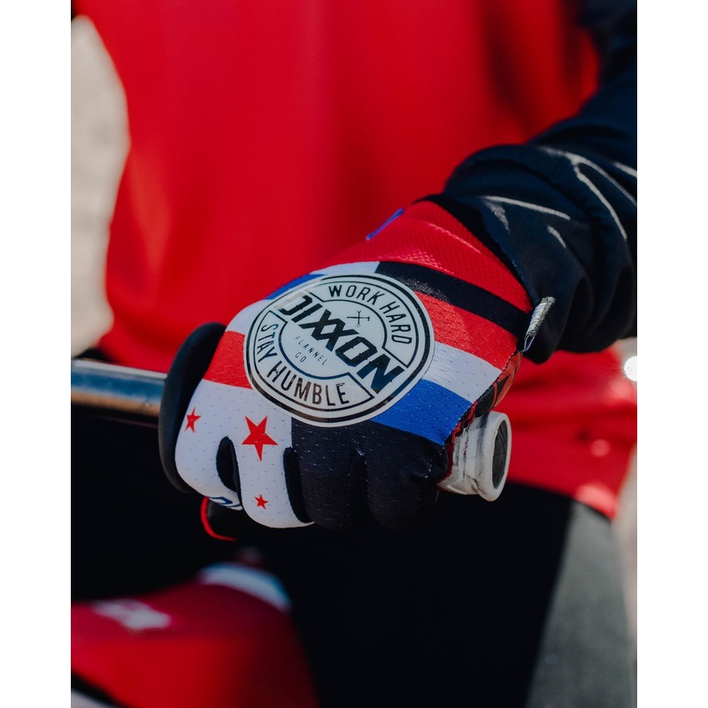 Corpo Moto Gloves – Red, White, & Blue