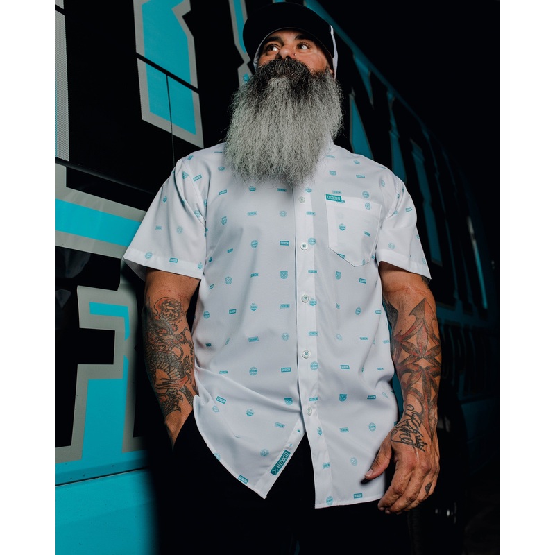 Executive Party Shirt – White & Tiffany