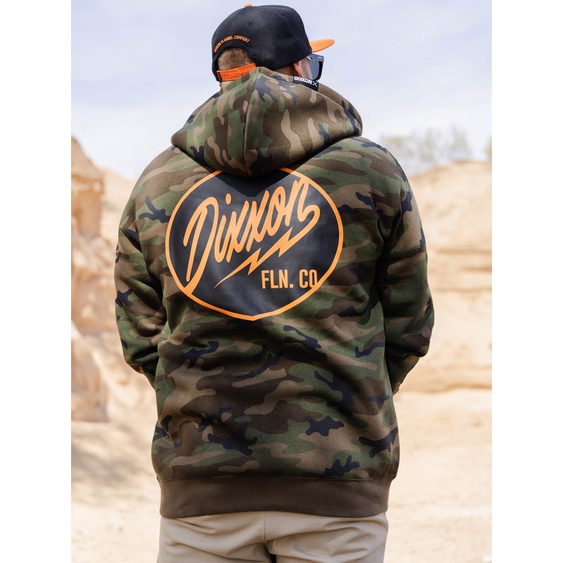 Black & Orange Esso Zip Up Hoodie – Camo