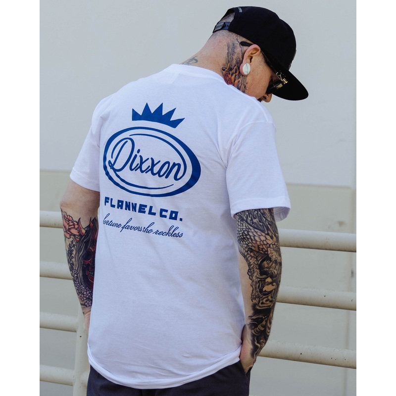 Blue Fortune Favors T-Shirt – White