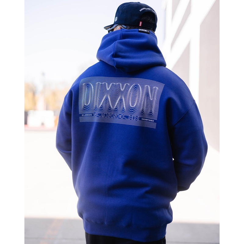 White Epicenter Zip Up Hoodie – Blue