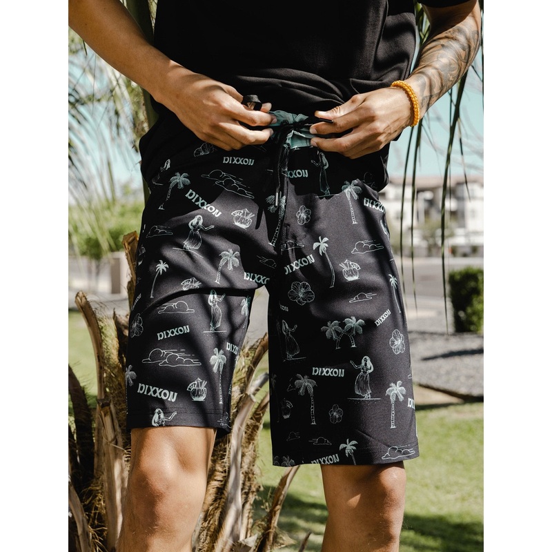Black & Green Waimea Boardshorts