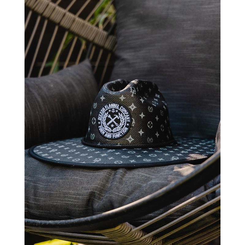 Bougie Straw Sun Hat – Black & Gray