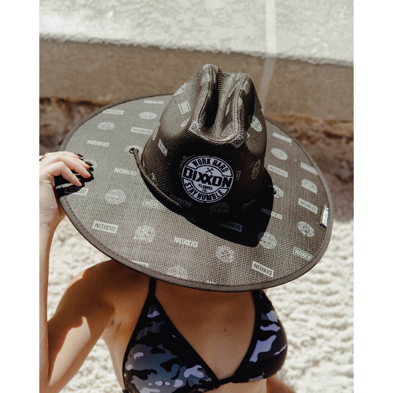 Executive Straw Sun Hat – Black & Gray