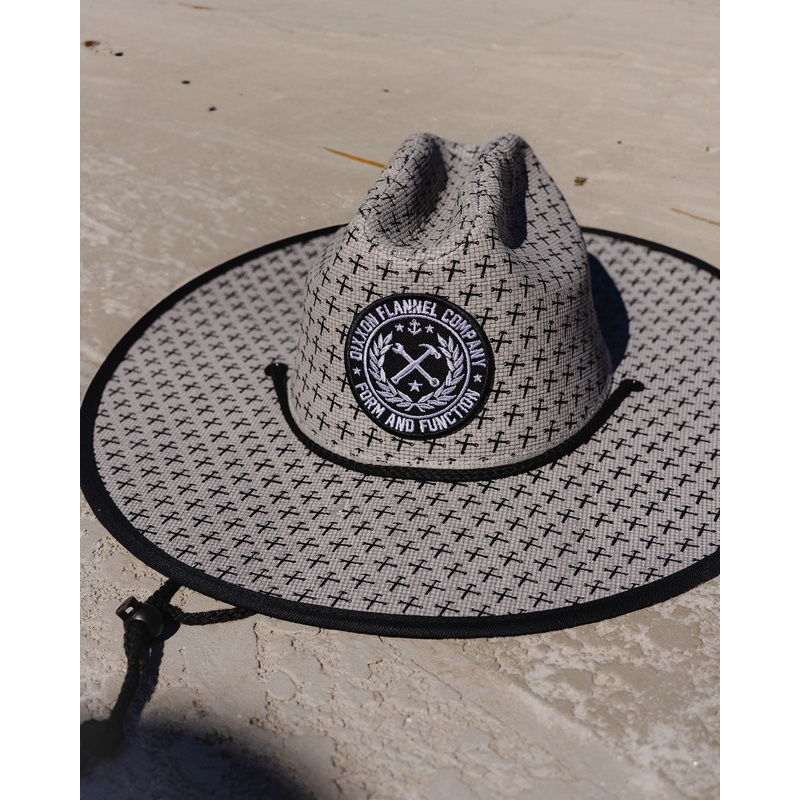 Finney Straw Sun Hat – Black & Gray