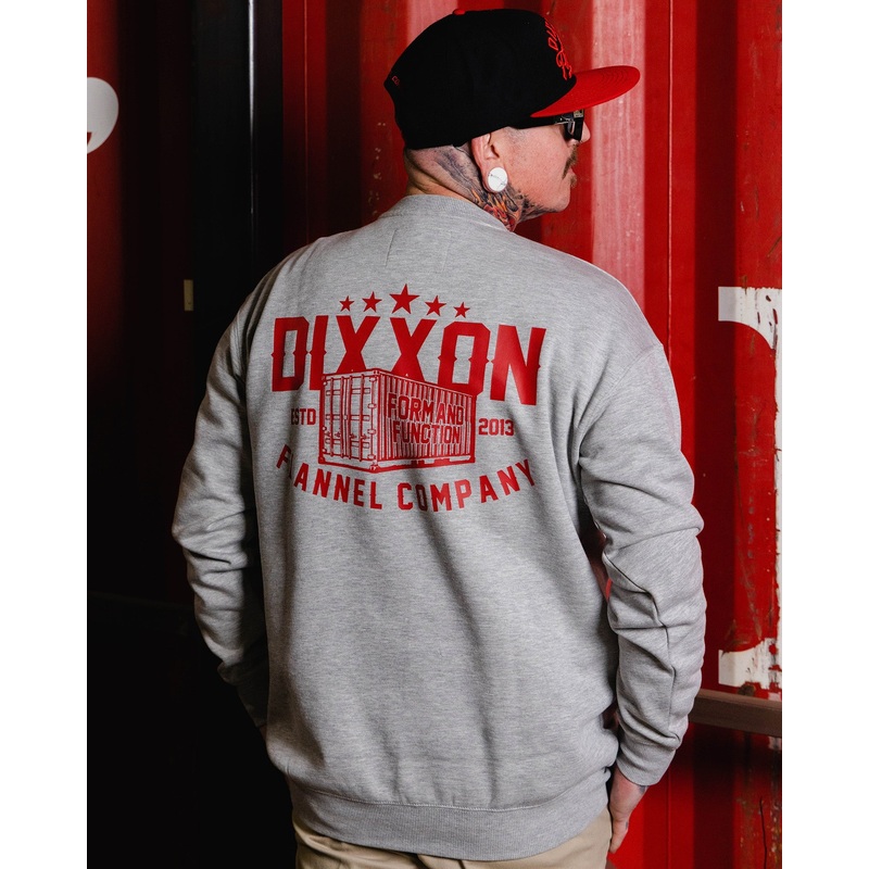 Red Shop Crewneck Sweatshirt – Heather Gray