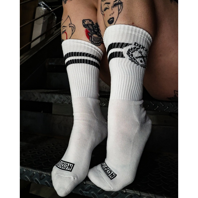 Stay Humble Premium Crew Socks – White & Black