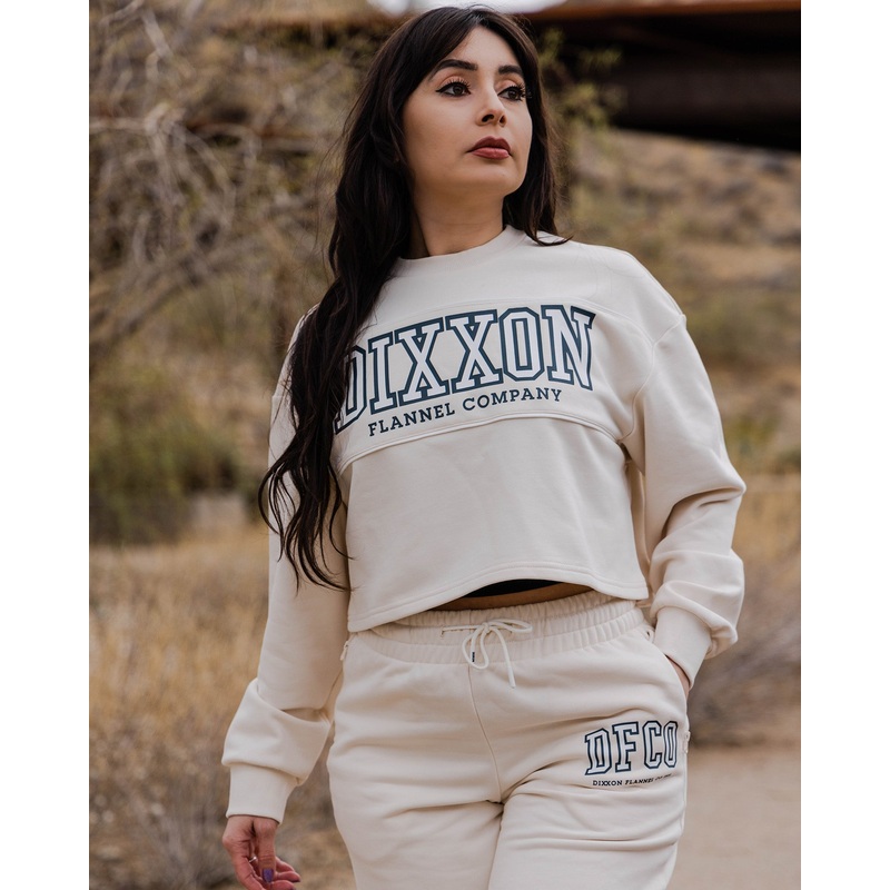 Women’s DFCO Cropped Crewneck Sweatshirt – Bone