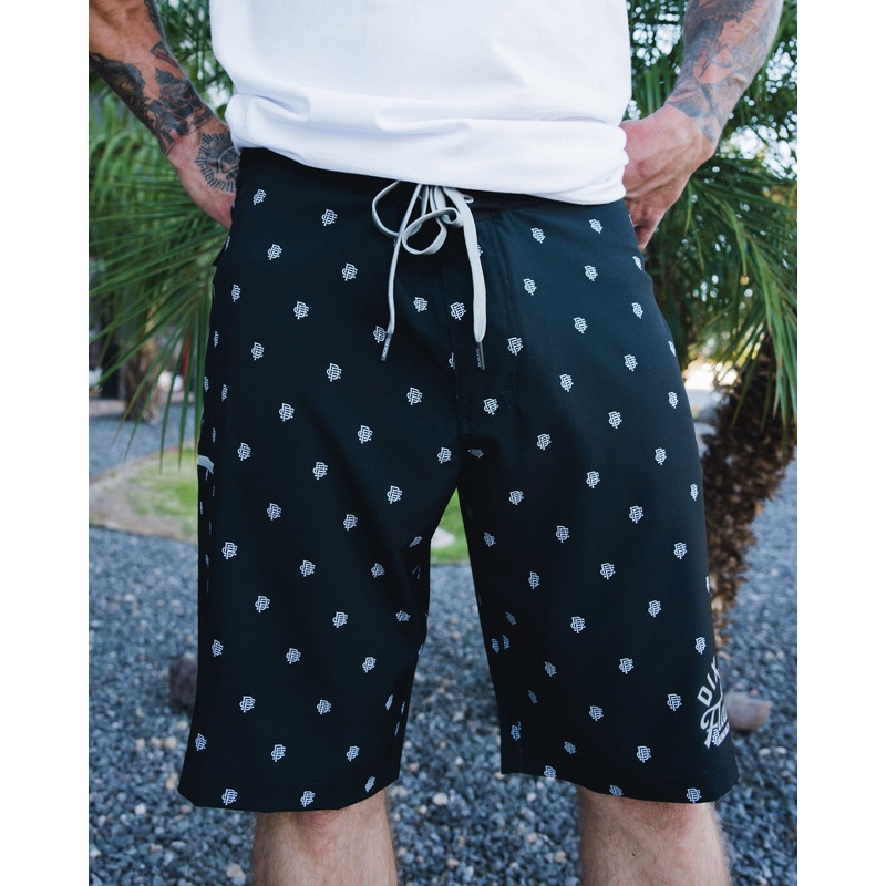 Gray Insignia Boardshorts – Black