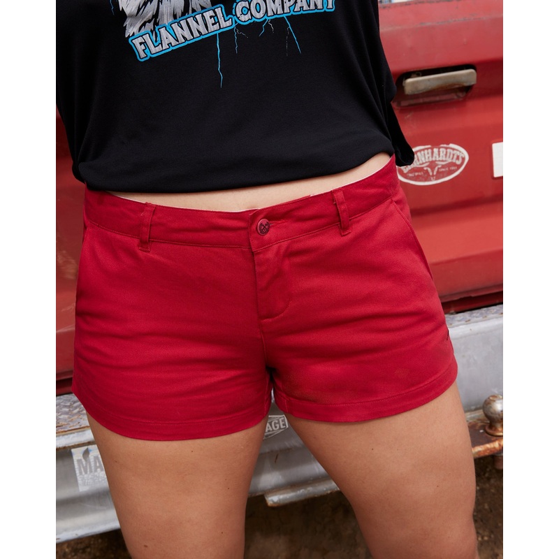 Women’s Chino Shorts – Red