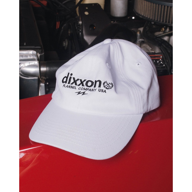6-Panel Curved Bill Goods Hat – Black & White