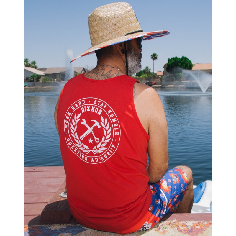 Crested Tank – Red & White