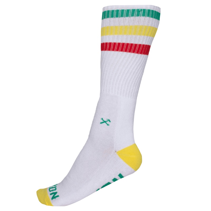 Rasta Premium Crew Socks – White