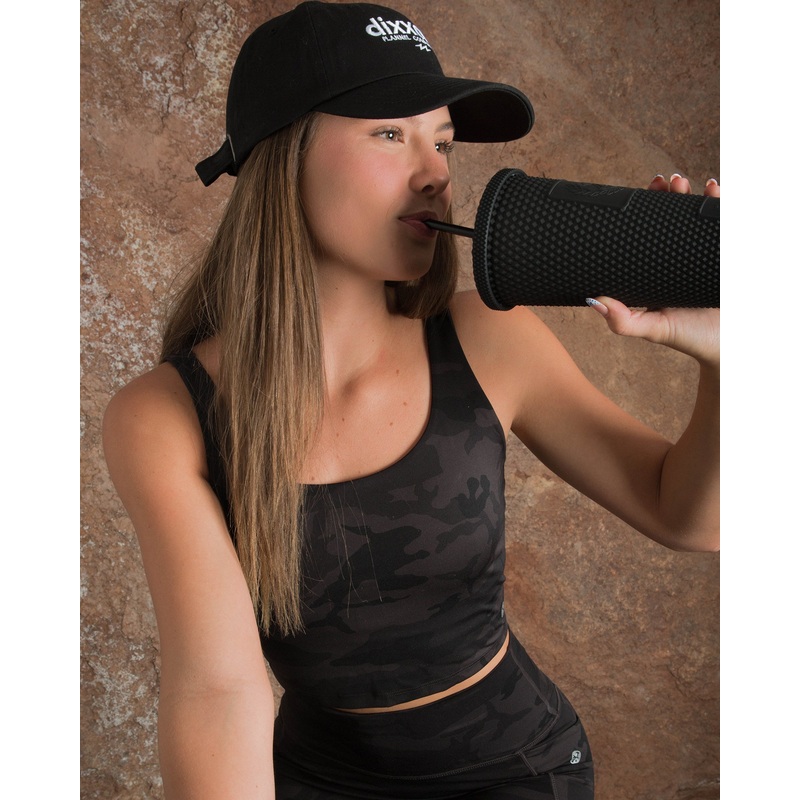 Women’s Classic Crop Top – Black Camo