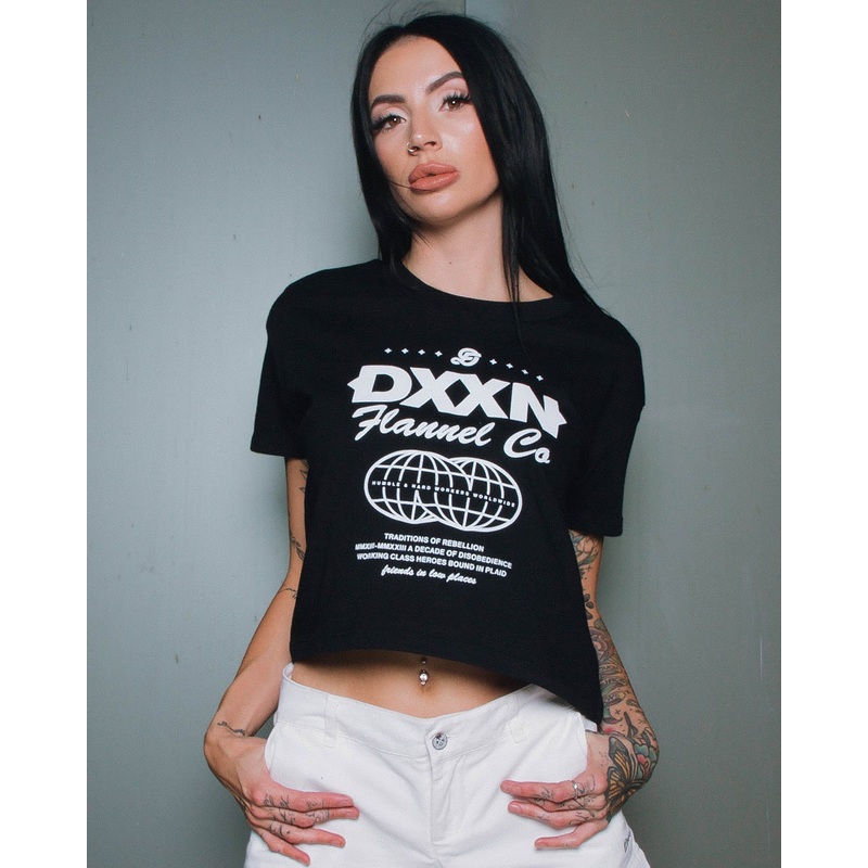 Women’s Tech Crop Top – Black