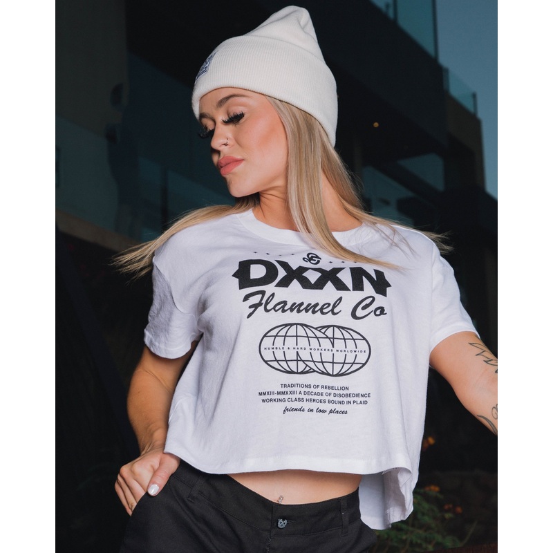 Women’s Tech Crop Top – White