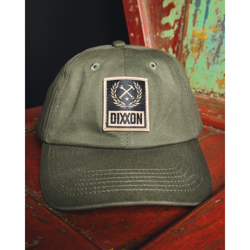 6-Panel Curved Bill Box Crest Hat – Khaki & O.D. Green