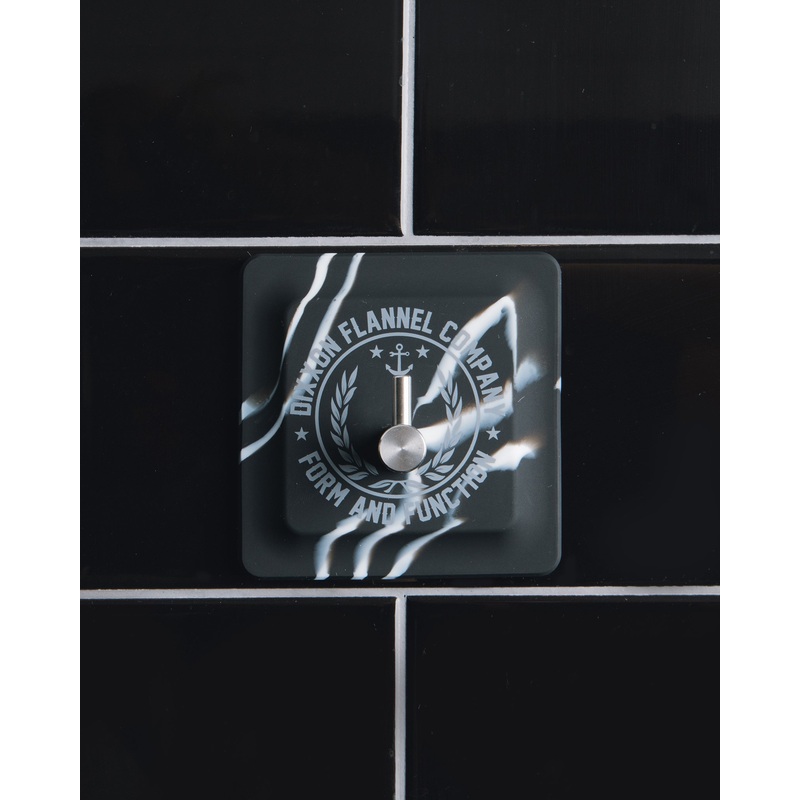 Adhesive Shower Hook – Black Marble