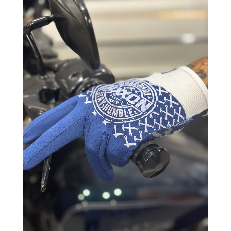 Corpo Moto Gloves – Navy & White