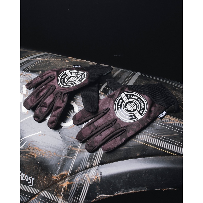 DFC Black Camo Moto Gloves