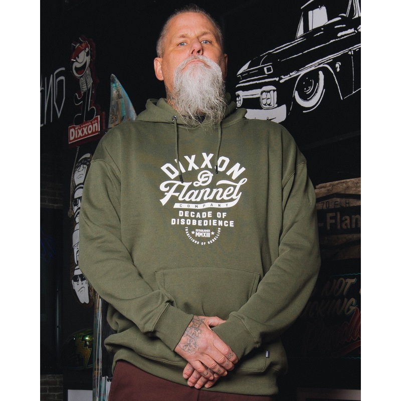 White Pastime Pullover Hoodie – O.D. Green