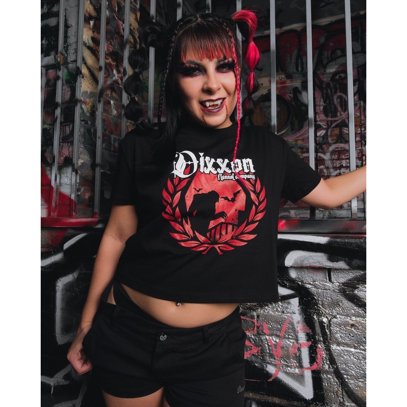 Women’s Nosferatu Crop Top – Black