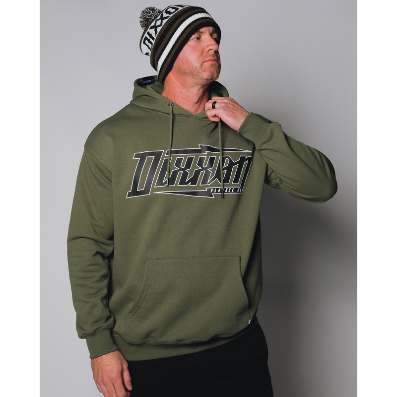 Black Bolt Pullover Hoodie – O.D. Green