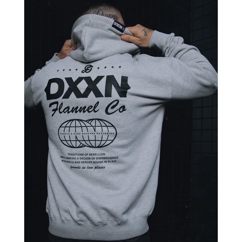 Black Tech Zip Up Hoodie – Heathered Gray