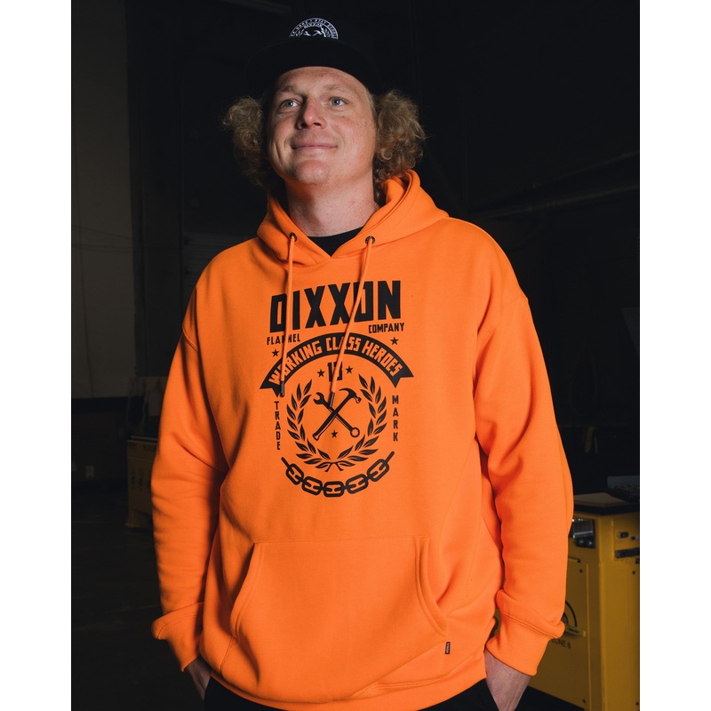 Black Weld Pullover Hoodie – Safety Orange